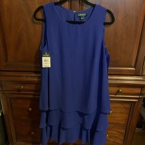 Lauren Ralph Lauren blue flowy dress new size 12